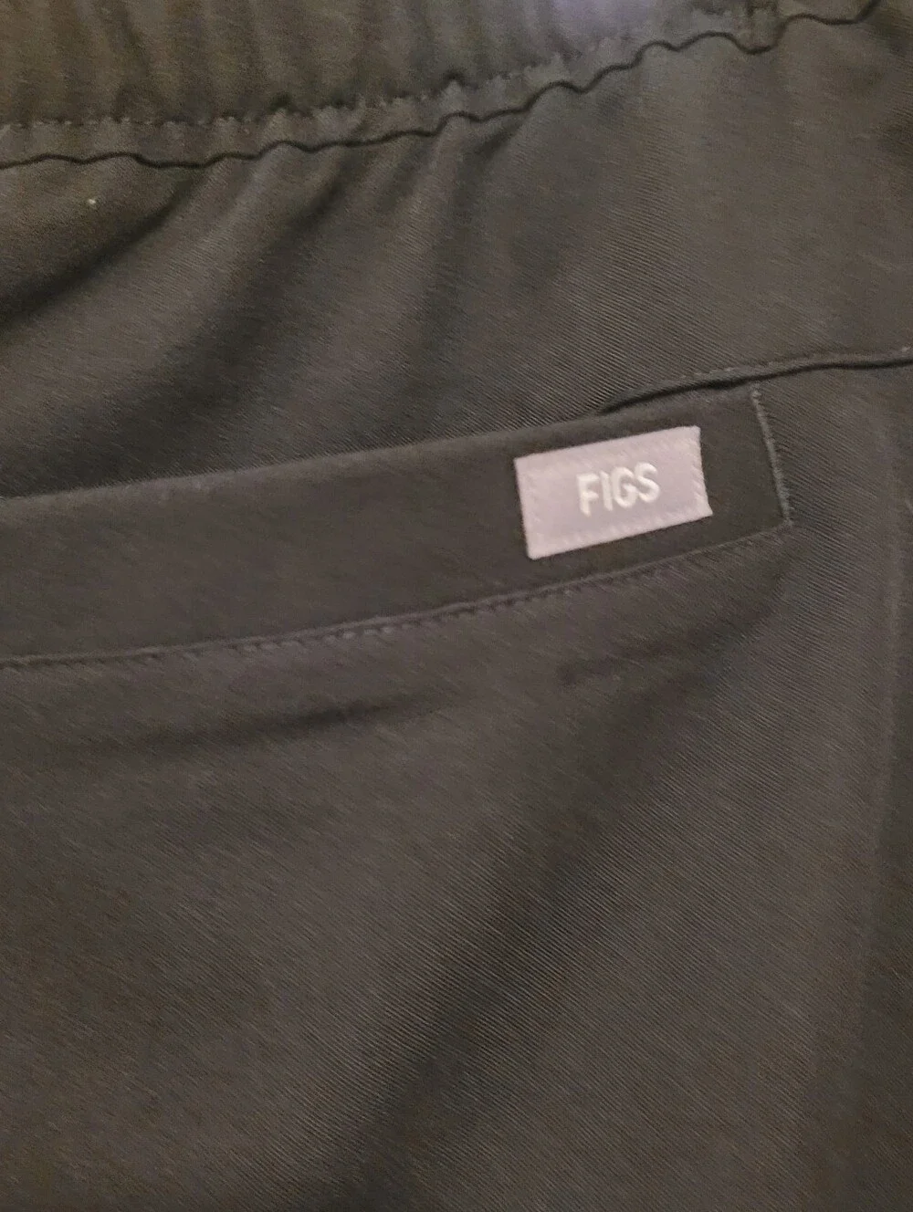 Unisex Figs Scrub Jogger Pants Large Black Drawstring